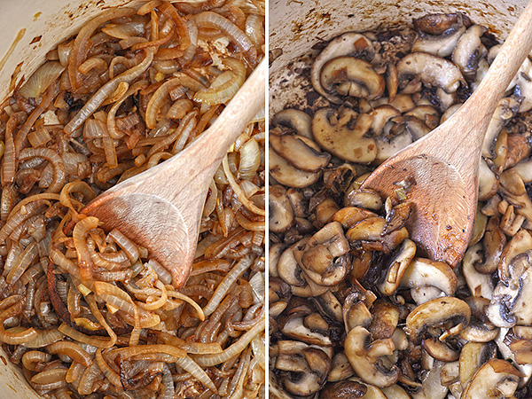 Τραχανόσουπα με καραμελωμένα κρεμμύδια & μανιτάρια / Trahana soup with caramelized onions & mushrooms